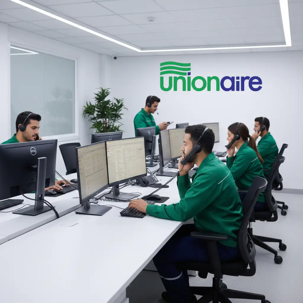 موظفون يعملون في مركز خدمة العملاء