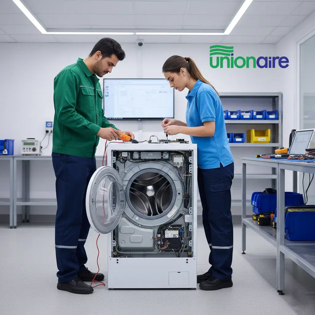 صيانة يونيون اير أثناء التنظيف الغسالة الاتوماتيك